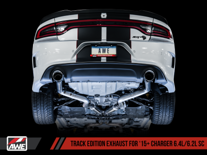 AWE Track Edition Exhaust for 15+ Charger 6.4 / 6.2 SC - Chrome Silver Tips - 0