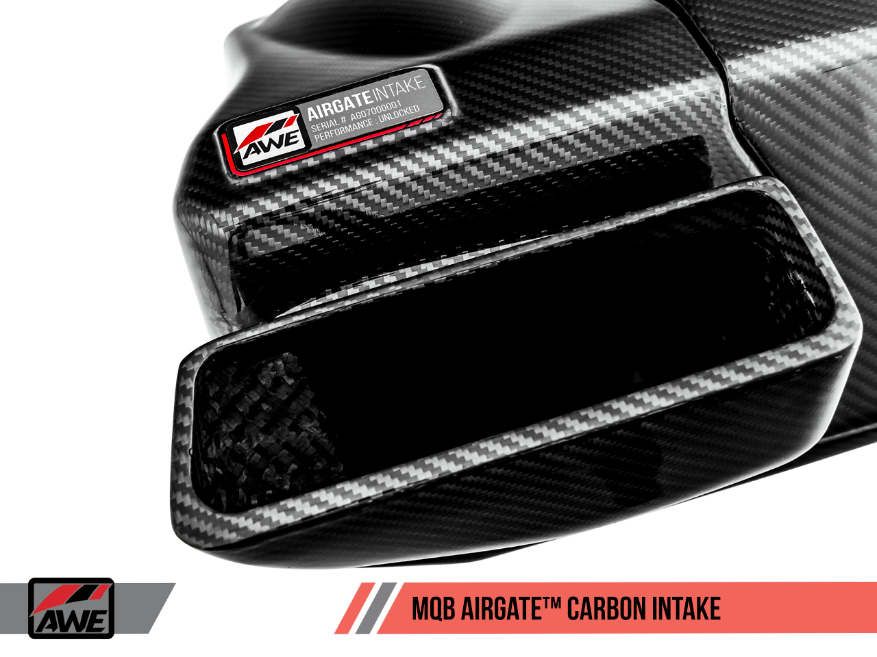 AWE AirGate™ Carbon Intake for Audi / VW MQB (1.8T / 2.0T) - Without Lid