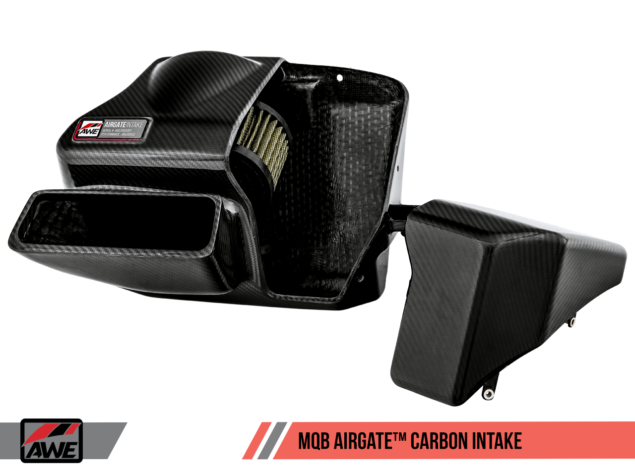 AWE AirGate™ Carbon Intake for Audi / VW MQB (1.8T / 2.0T) - Without Lid