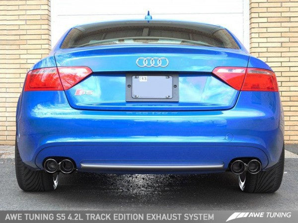 AWE Tuning S5 4.2L Track Edition Exhaust System - Polished Silver Tips