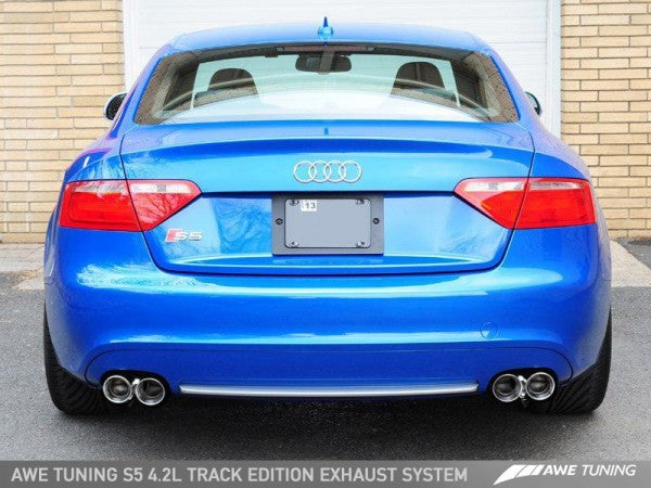 AWE Tuning S5 4.2L Track Edition Exhaust System - Polished Silver Tips