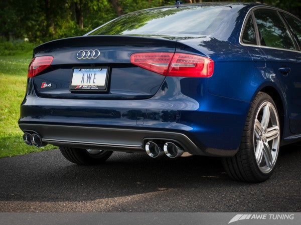 AWE Tuning Audi S4 3.0T Touring Edition Exhaust System -- Chrome Silver Tips (102mm)