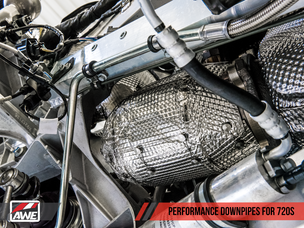 AWE Performance Downpipes for McLaren 720S (HJS 200 Cell Cats)