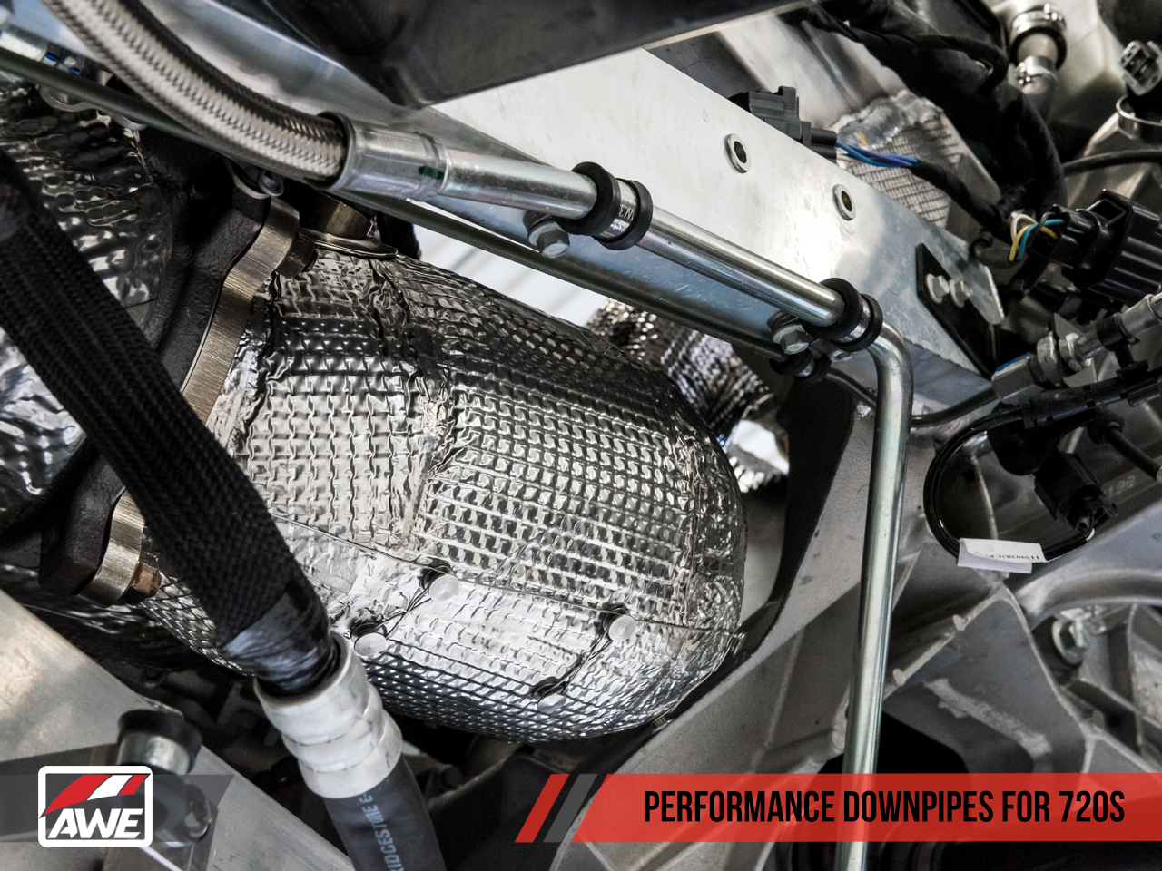 AWE Performance Downpipes for McLaren 720S (HJS 200 Cell Cats) - 0