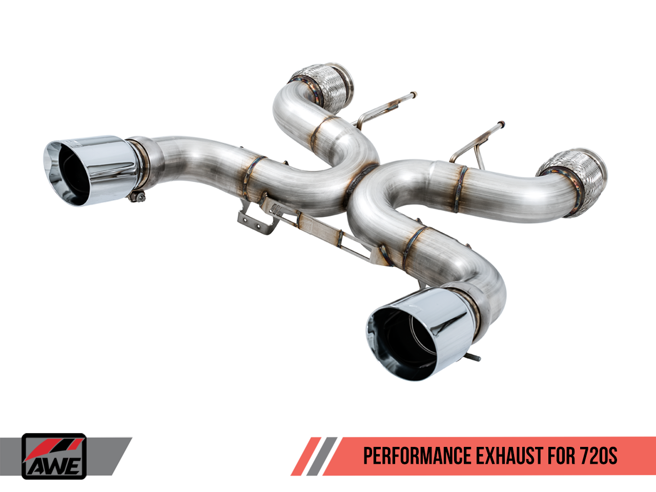 AWE Performance Exhaust for McLaren 720S - Chrome Silver Tips