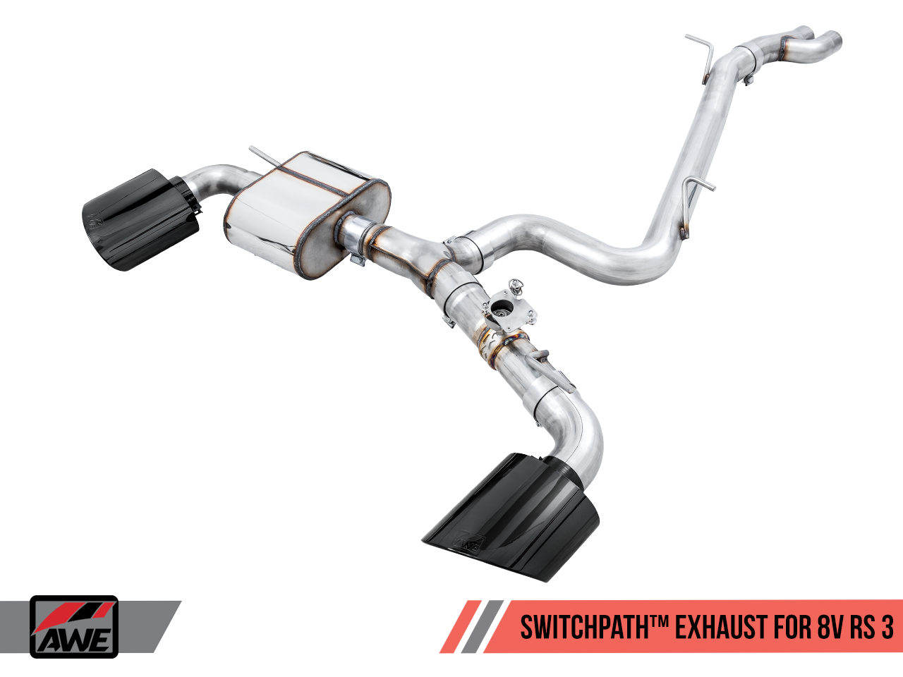 AWE SwitchPath™ Exhaust for Audi 8V RS 3 - Diamond Black RS-style Tips