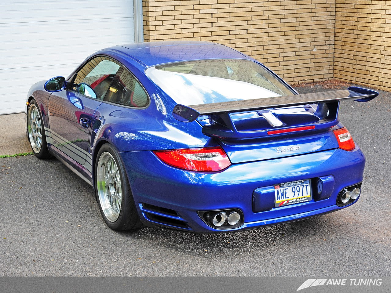 AWE Performance Exhaust for Porsche 997.2 Turbo / S - Polished Silver Quad Tips