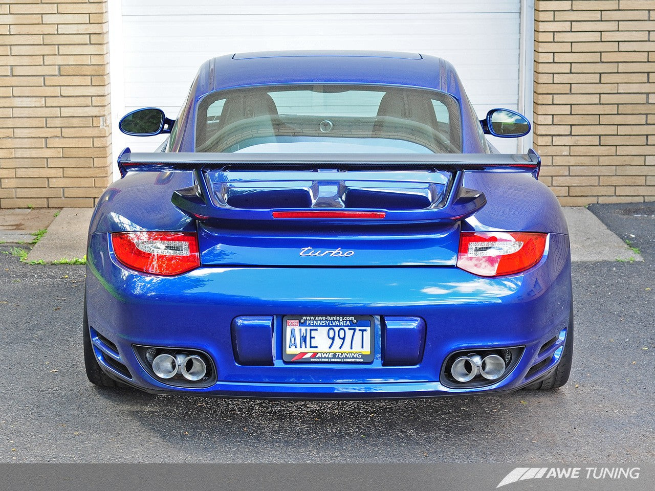 AWE Performance Exhaust for Porsche 997.2 Turbo / S - Polished Silver Quad Tips