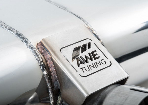 AWE Tuning Audi A3 Touring Edition Exhaust - Dual Outlet, Chrome Silver 90 mm Tips