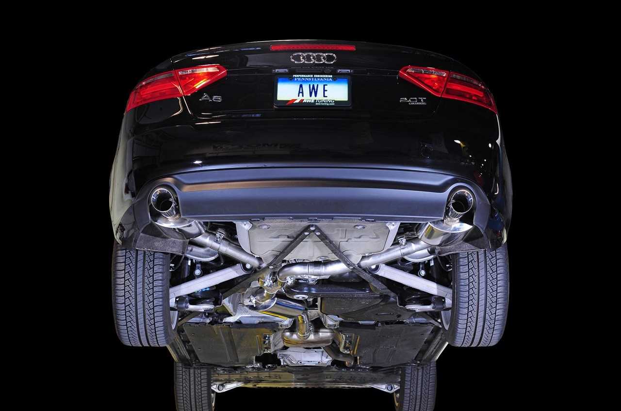 AWE Touring Edition Exhaust for B8 A5 2.0T - Dual Outlet, Polished Silver Tips