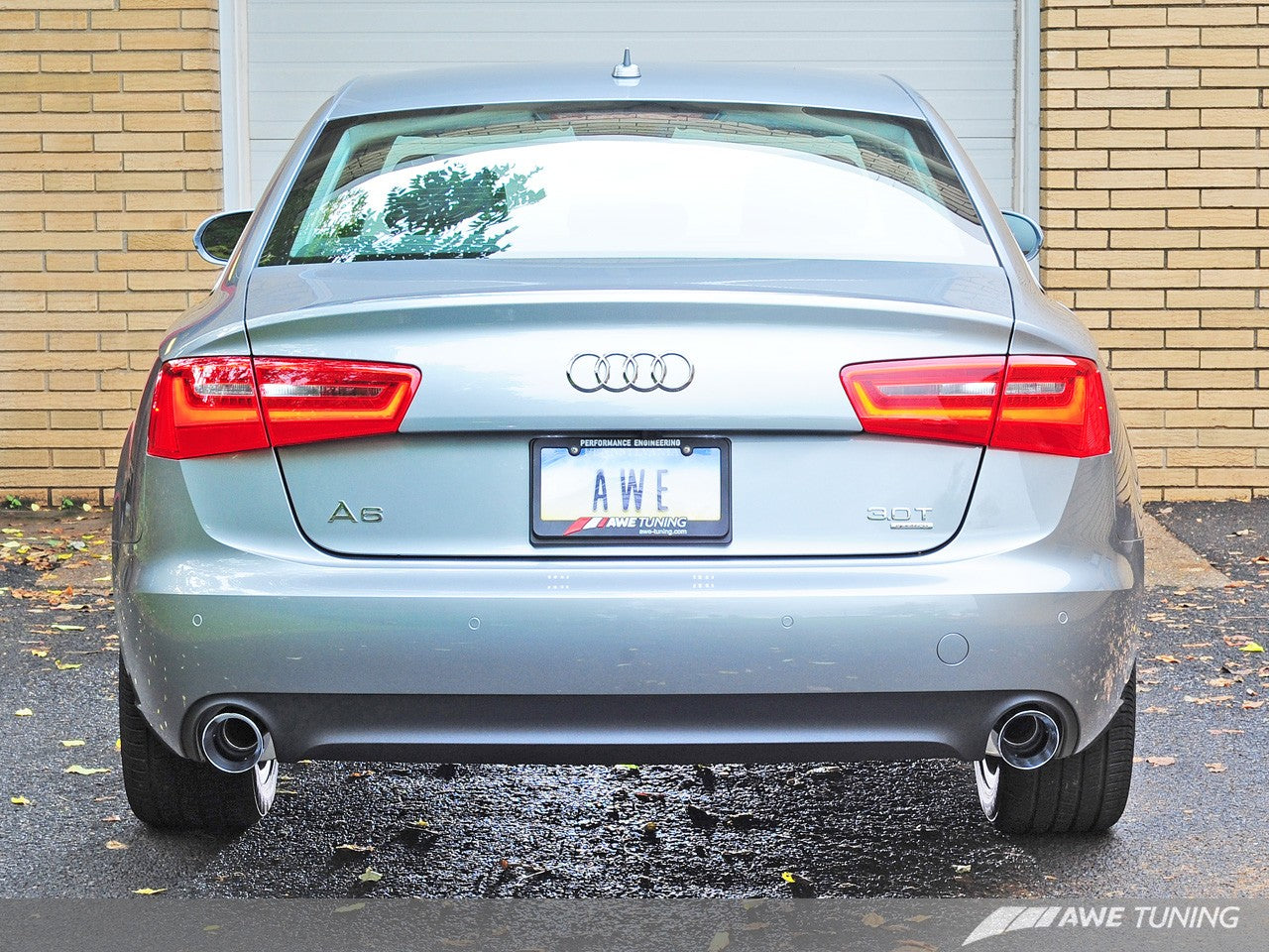 AWE Touring Edition Exhaust for Audi C7 A6 3.0T - Dual Outlet, Chrome Silver Tips