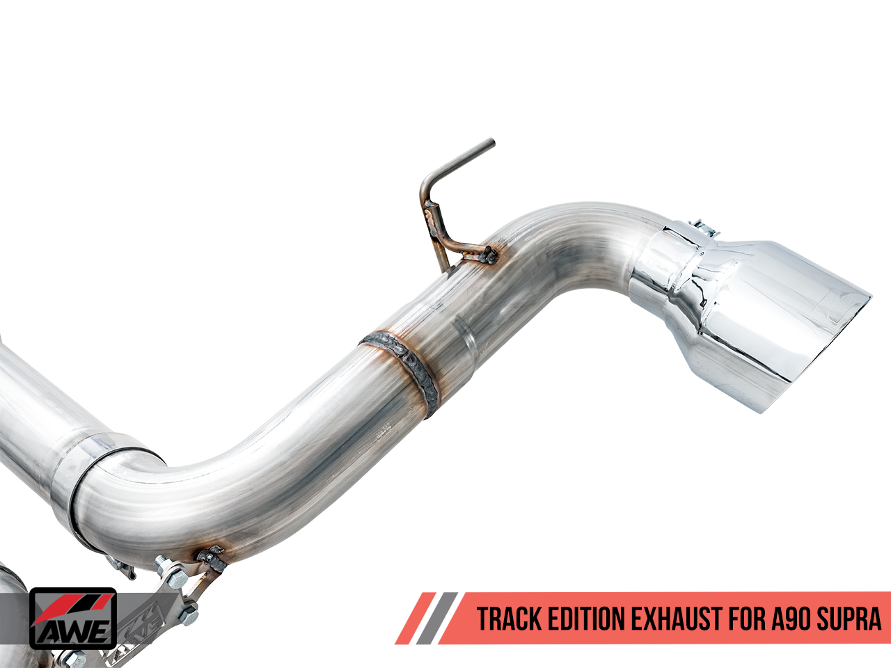 AWE Track Edition Exhaust for A90 Supra - 5" Chrome Silver Tips