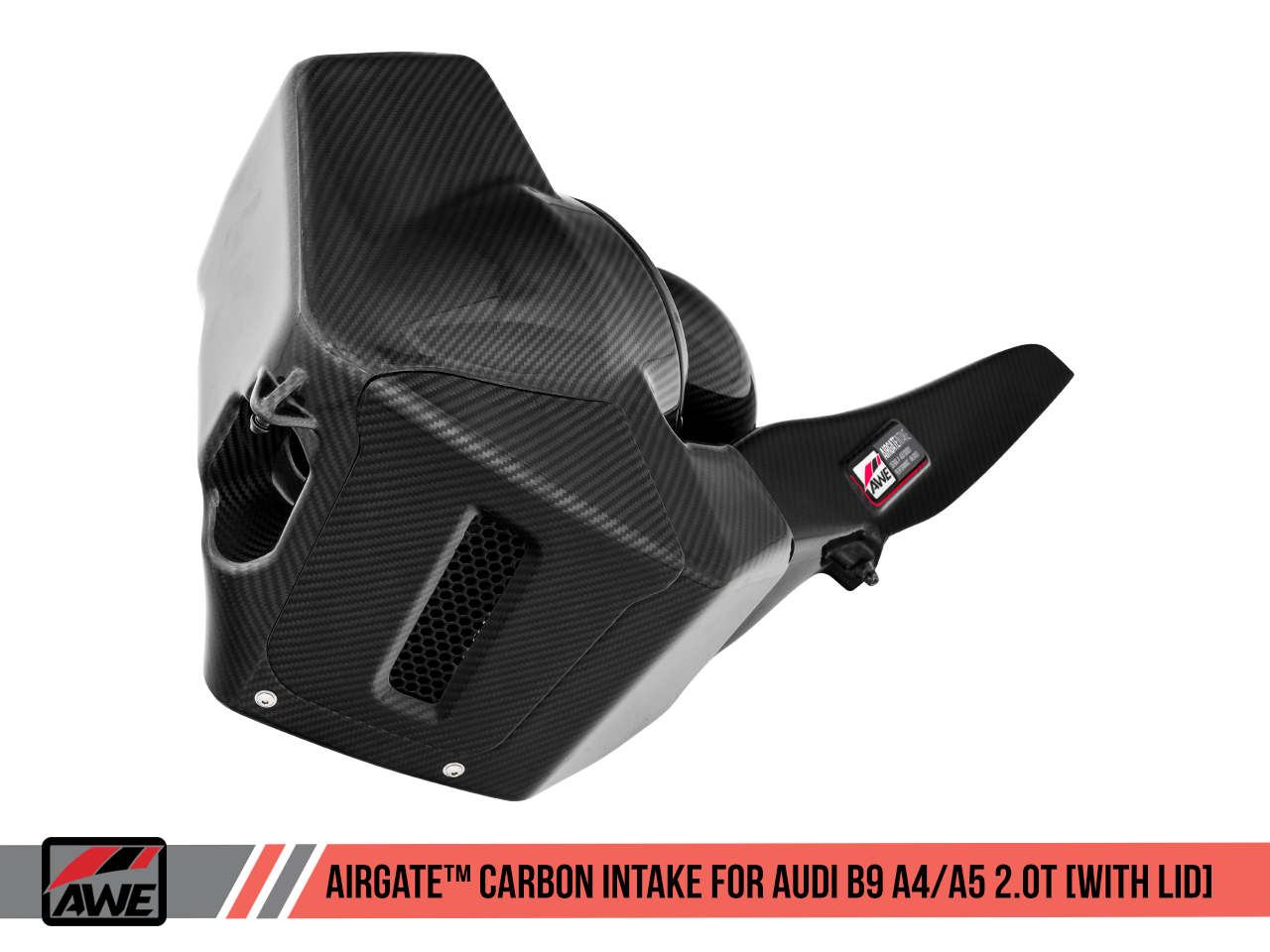 AWE AirGate™ Carbon Fiber Intake for Audi B9 A4 / A5 2.0T - With Lid