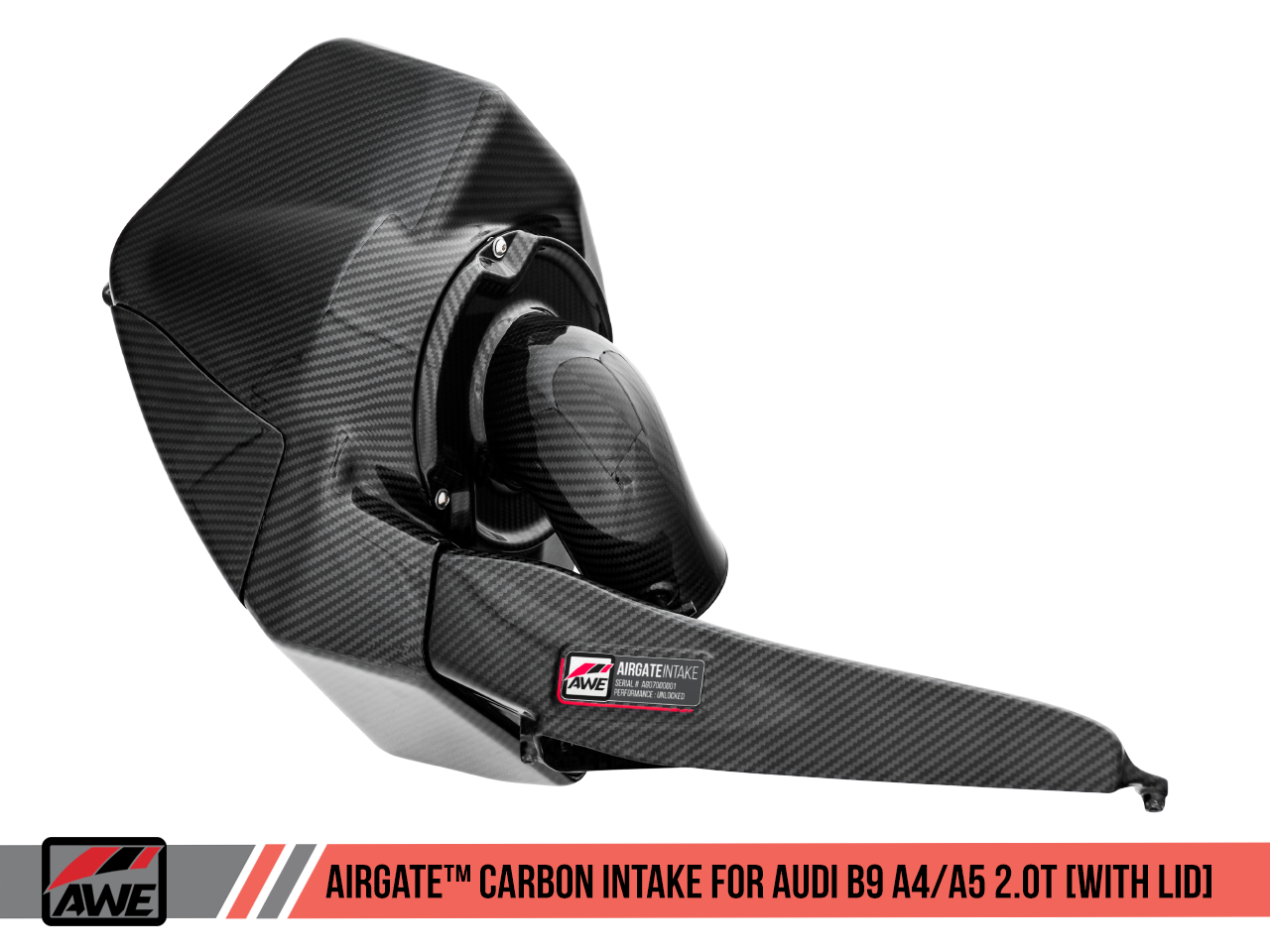 AWE AirGate™ Carbon Fiber Intake for Audi B9 A4 / A5 2.0T - With Lid