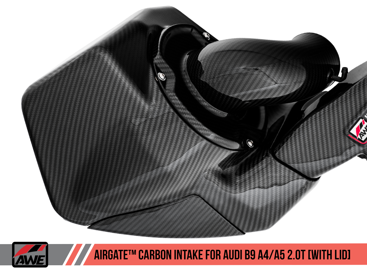 AWE AirGate™ Carbon Fiber Intake for Audi B9 A4 / A5 2.0T - With Lid