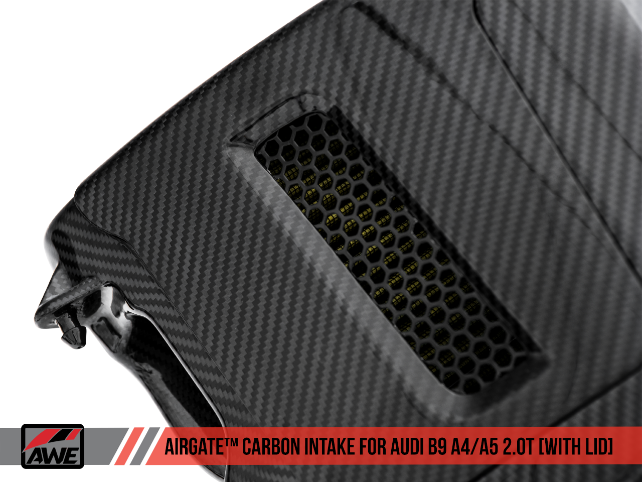 AWE AirGate™ Carbon Fiber Intake for Audi B9 A4 / A5 2.0T - With Lid