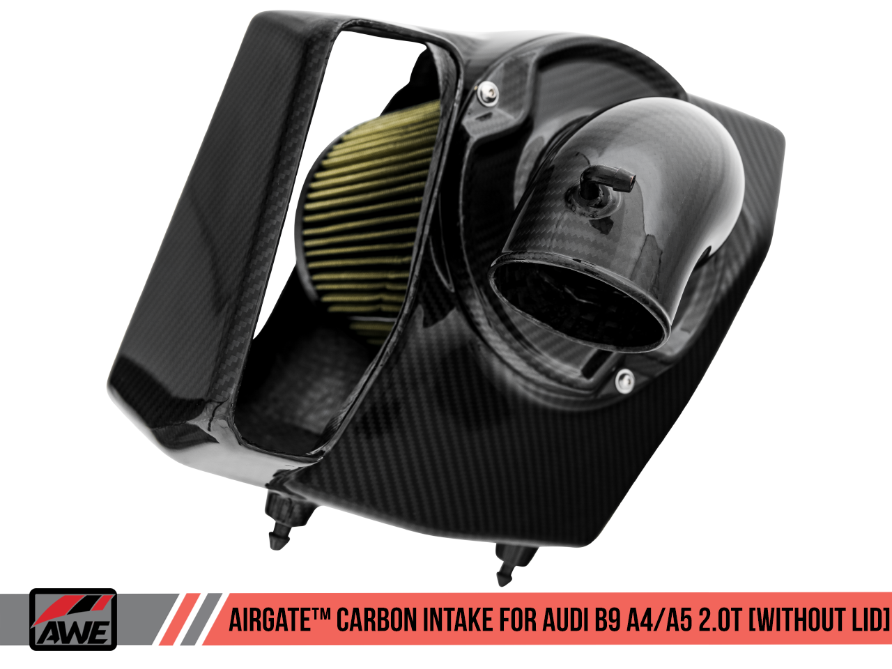 AWE AirGate™ Carbon Fiber Intake for Audi B9 A4 / A5 2.0T - Without Lid