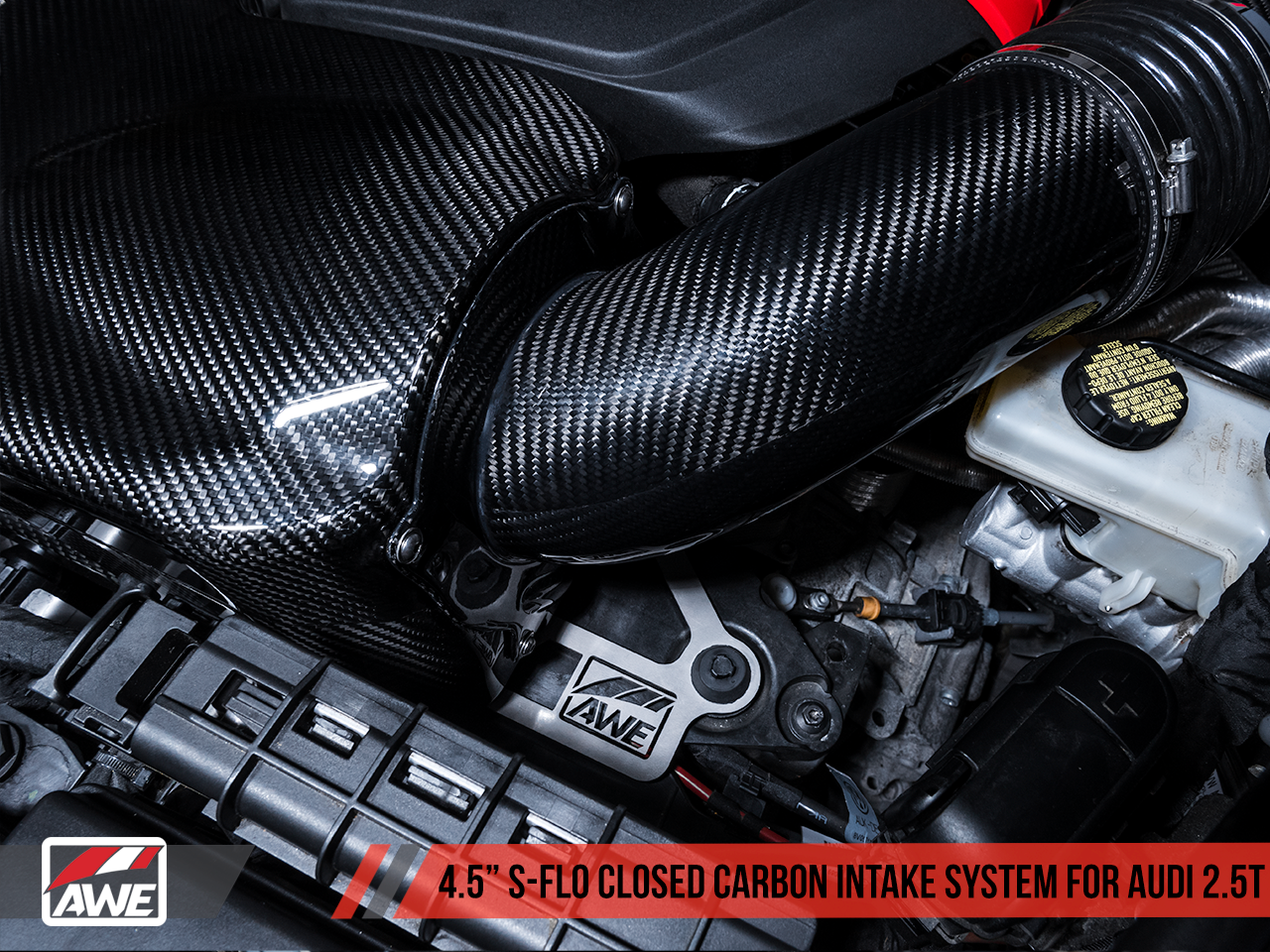 AWE 4.5" S-FLO Closed Carbon Intake System for Audi RS 3 / TT RS