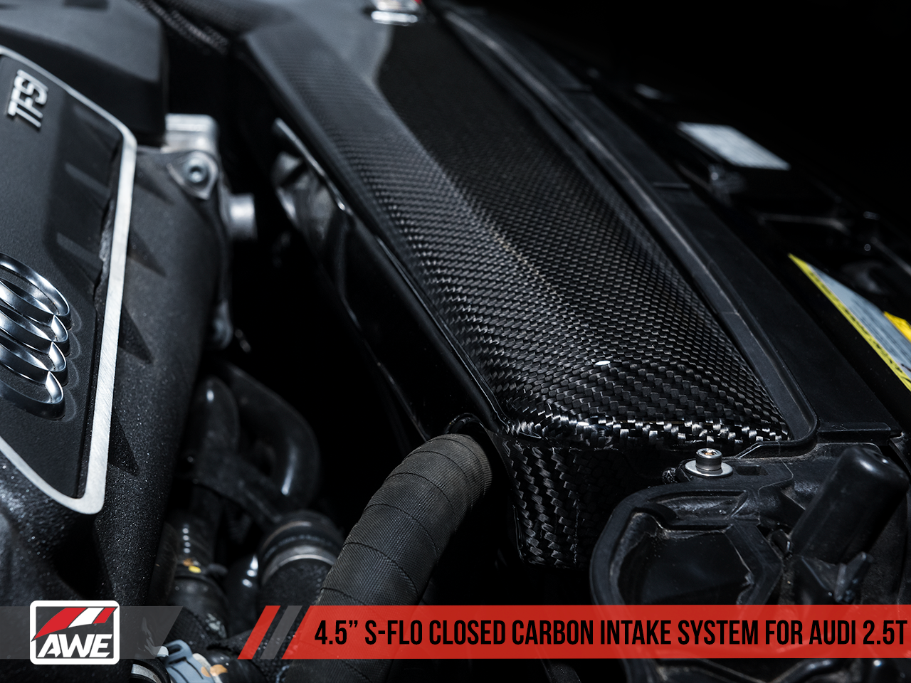 AWE 4.5" S-FLO Closed Carbon Intake System for Audi RS 3 / TT RS