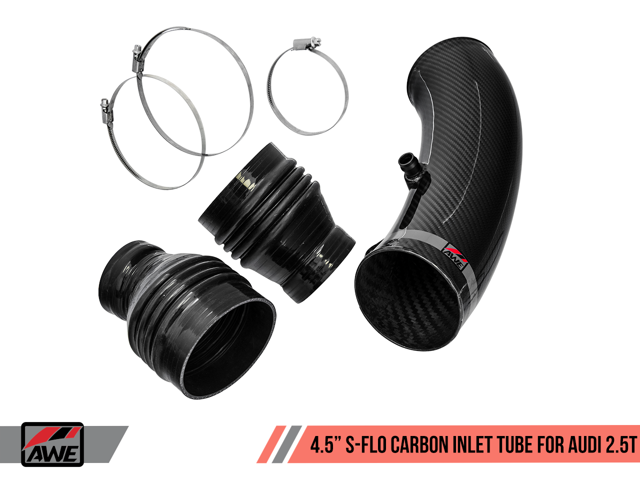 AWE 4.5" S-FLO Carbon Inlet Tube for Audi RS 3 / TT RS