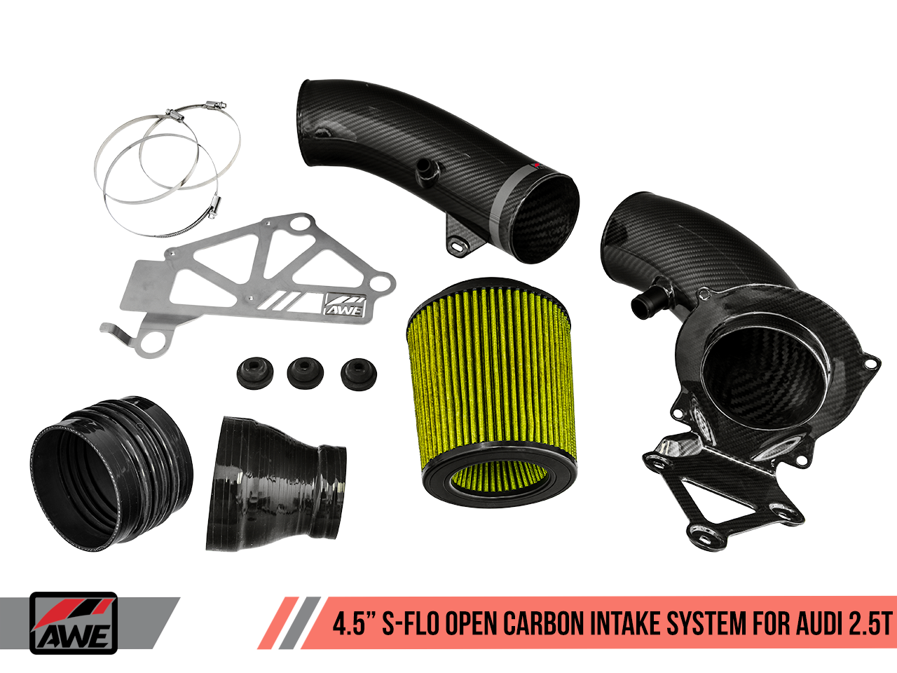 AWE 4.5" S-FLO Closed Carbon Intake System for Audi RS 3 / TT RS