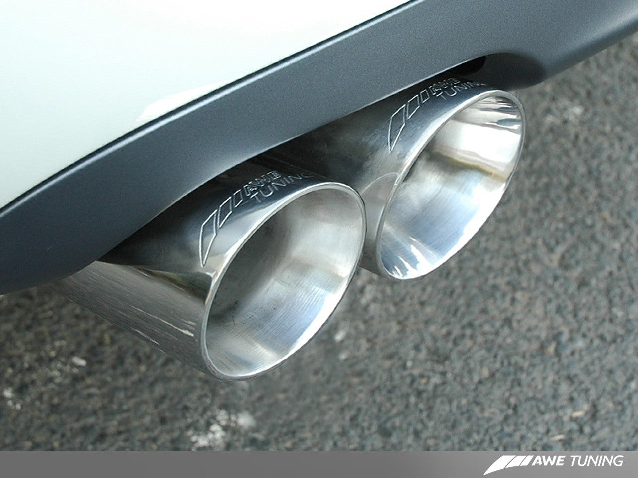 AWE Touring Edition Quad Tip Exhaust for Audi B7 A4 3.2L - Polished Silver Tips