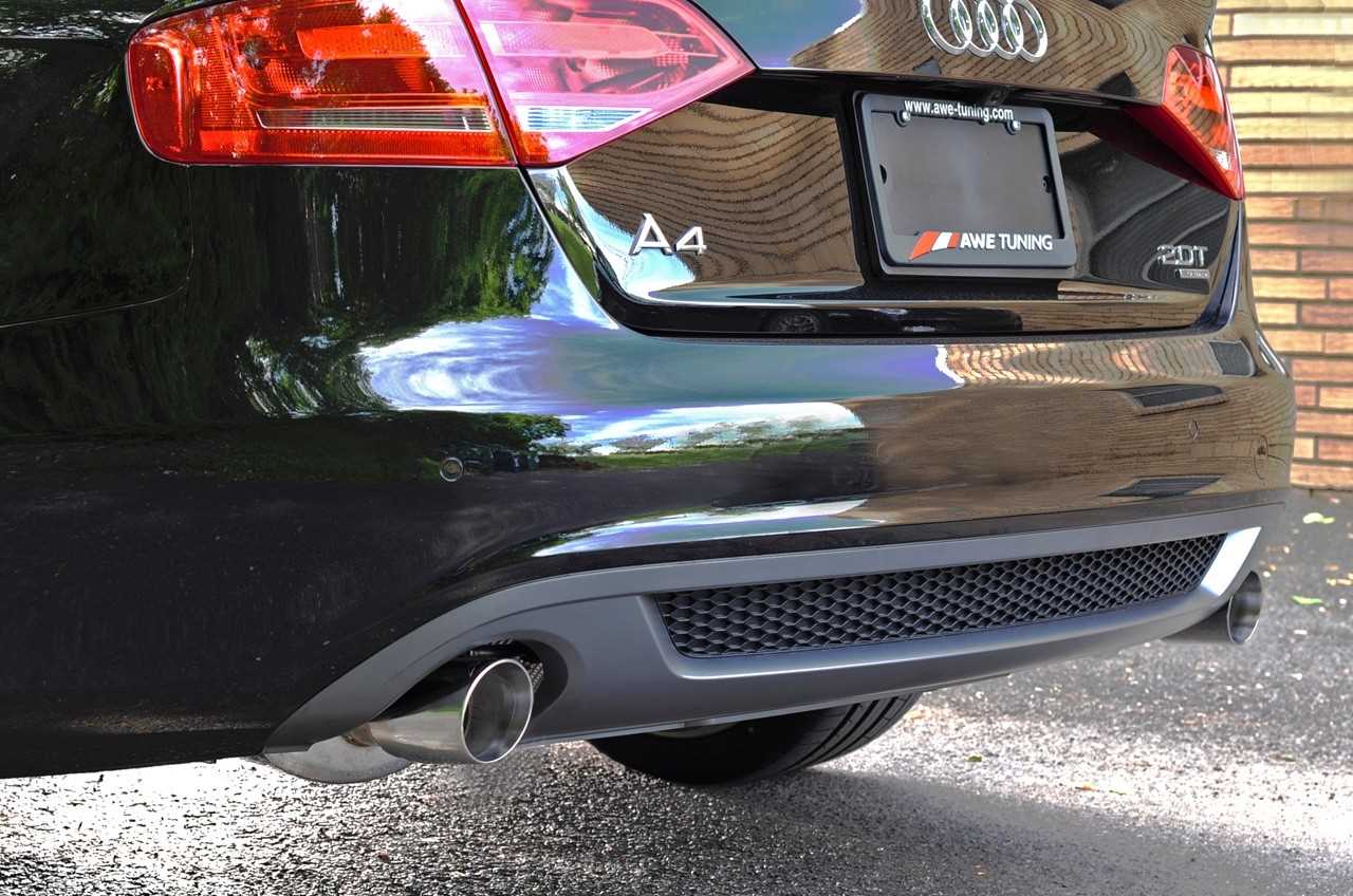 AWE Touring Edition Exhaust for B8 A4 2.0T - Dual Outlet, Polished Silver Tips