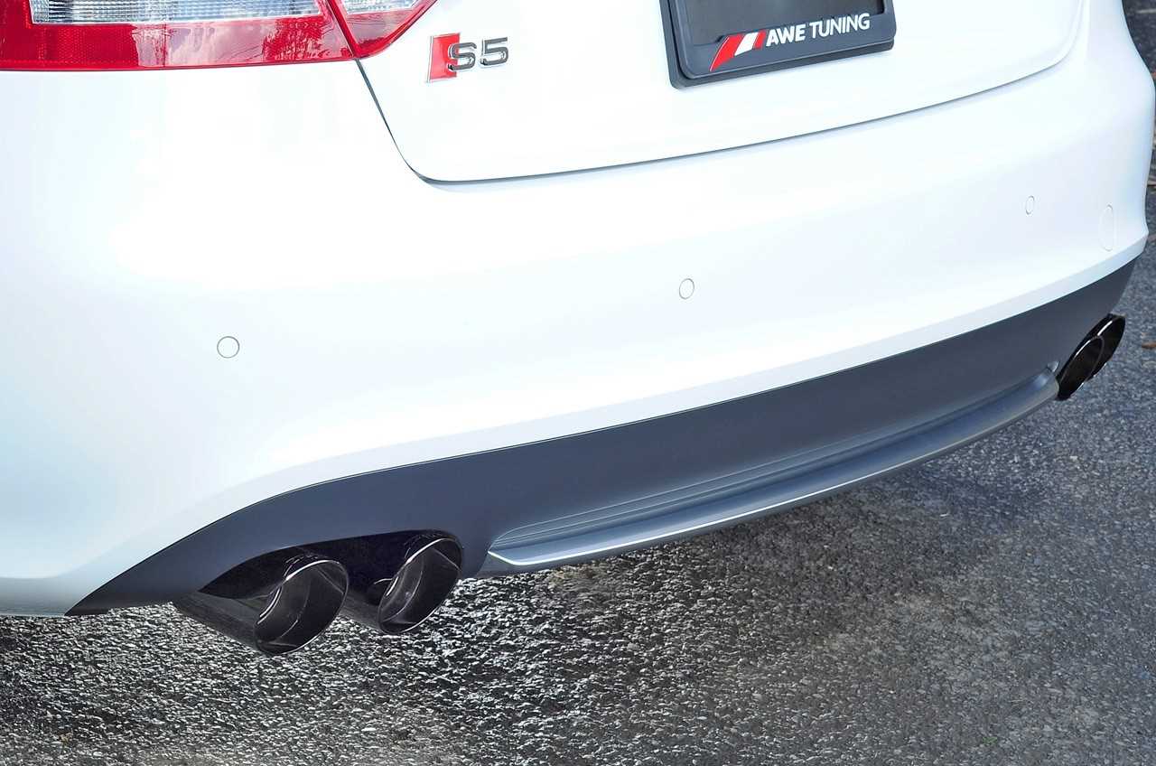 AWE Touring Edition Exhaust System for B8/8.5 S5 Cabrio (Exhaust + Non-Resonated Downpipes) - Diamond Black Tips