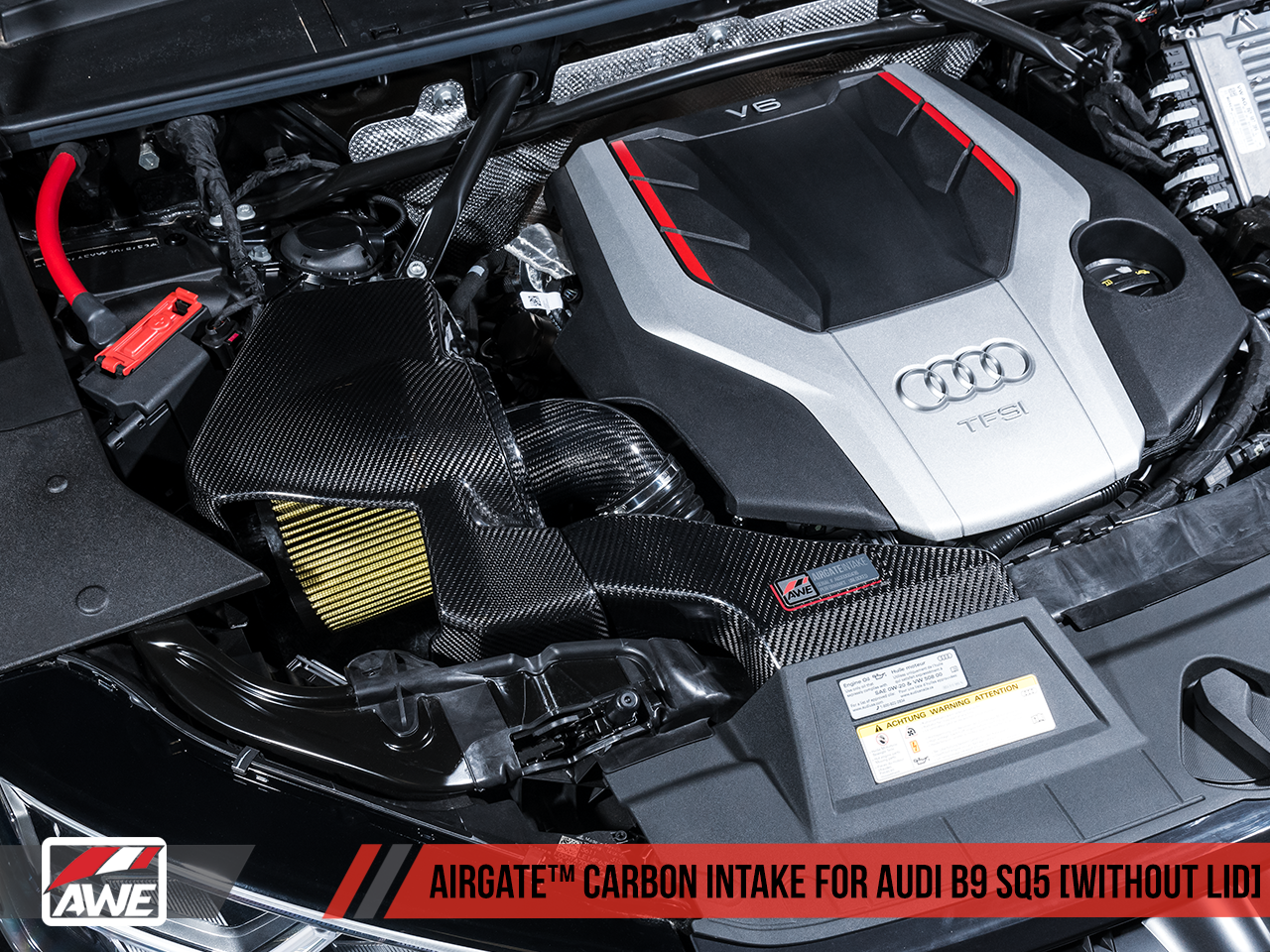 AWE AirGate™ Carbon Fiber Intake for Audi B9 SQ5 3.0T - Without Lid