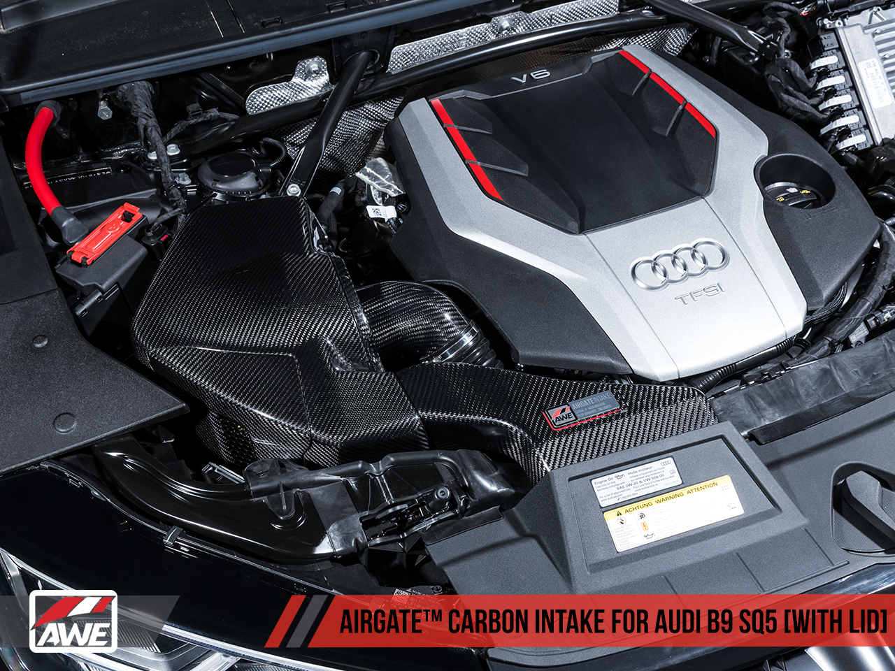 AWE AirGate™ Carbon Fiber Intake for Audi B9 SQ5 3.0T - With Lid