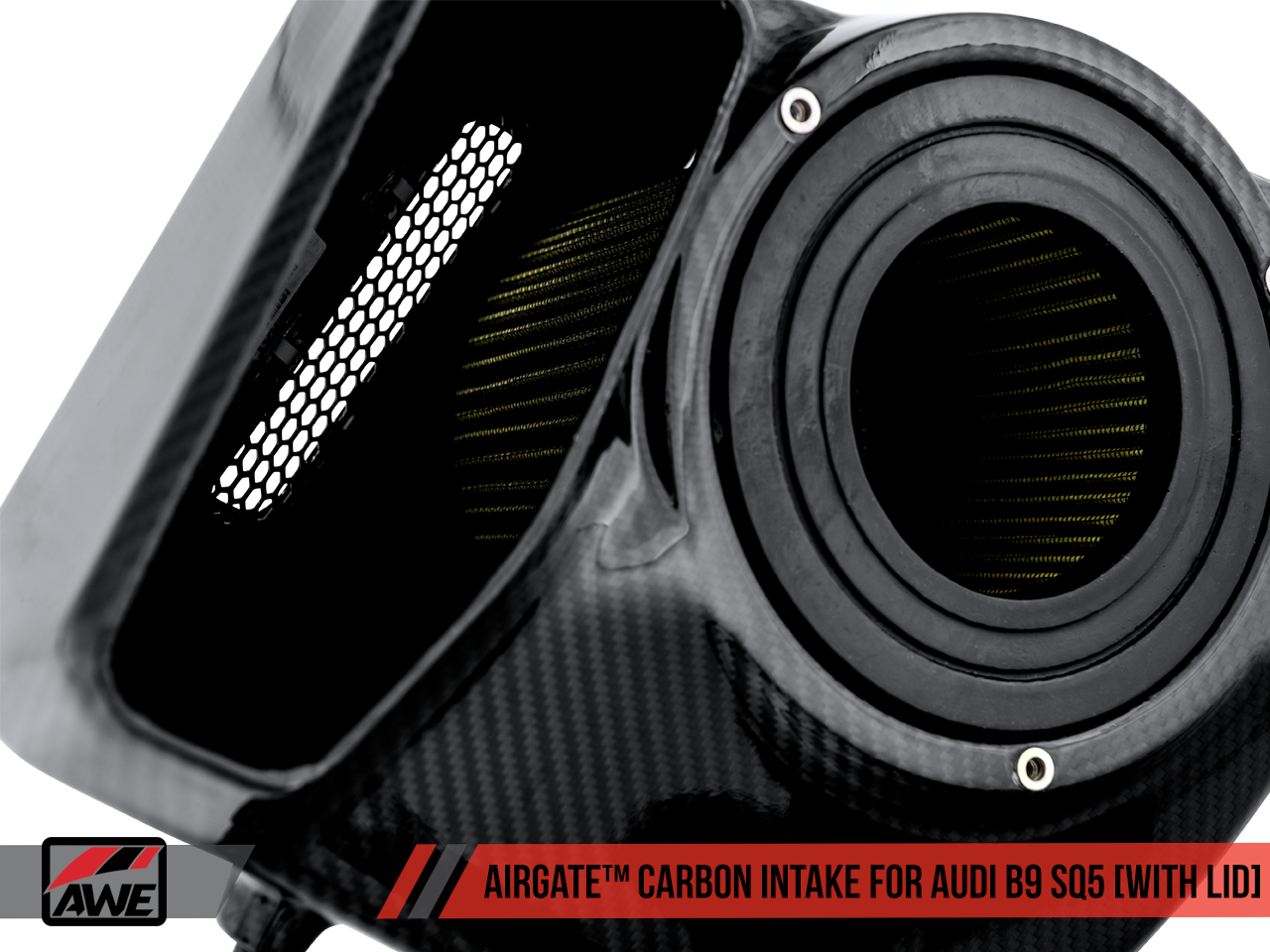 AWE AirGate™ Carbon Fiber Intake for Audi B9 SQ5 3.0T - With Lid