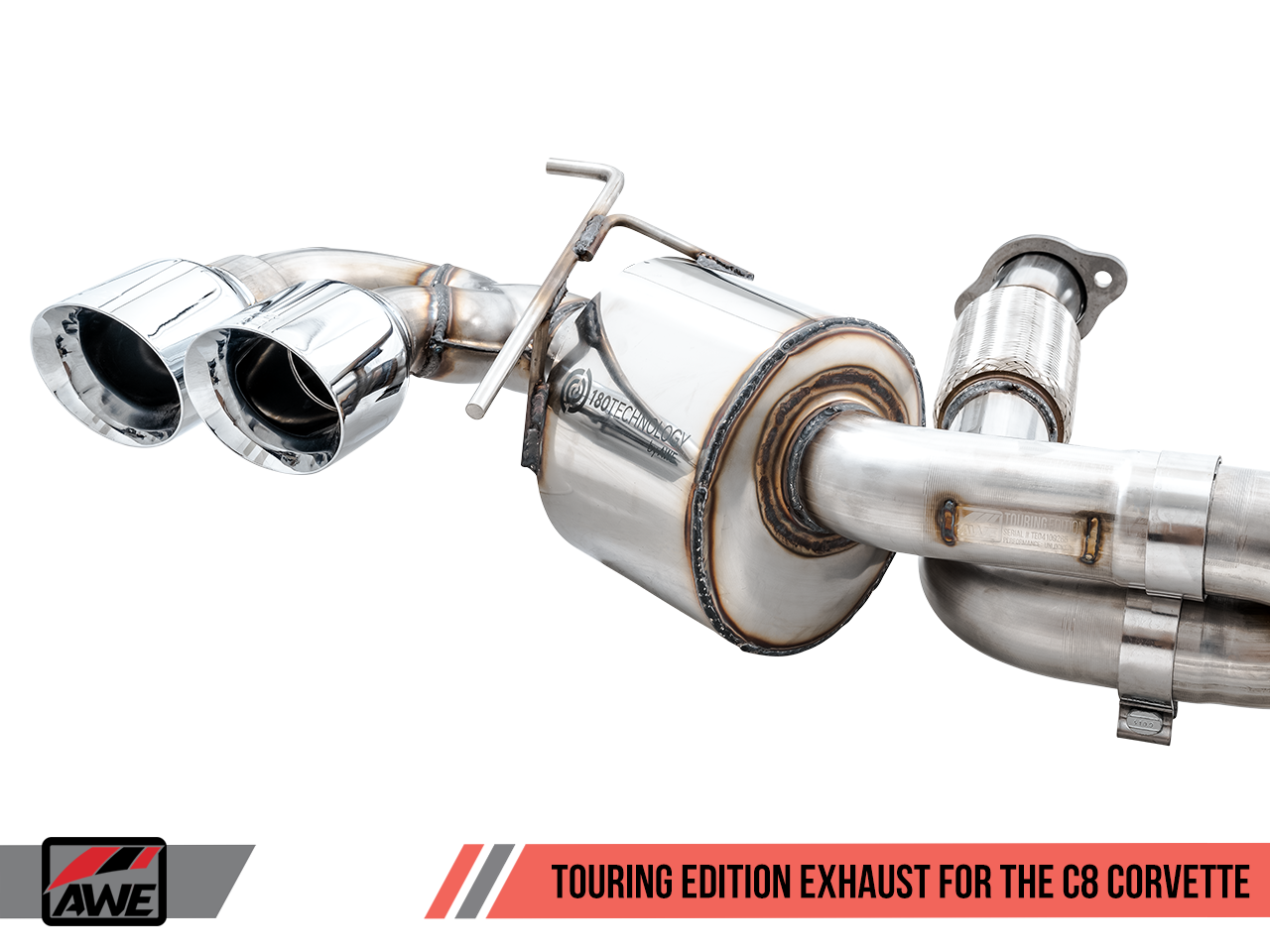 AWE Touring Edition Exhaust for C8 Corvette -- Chrome Silver Tips