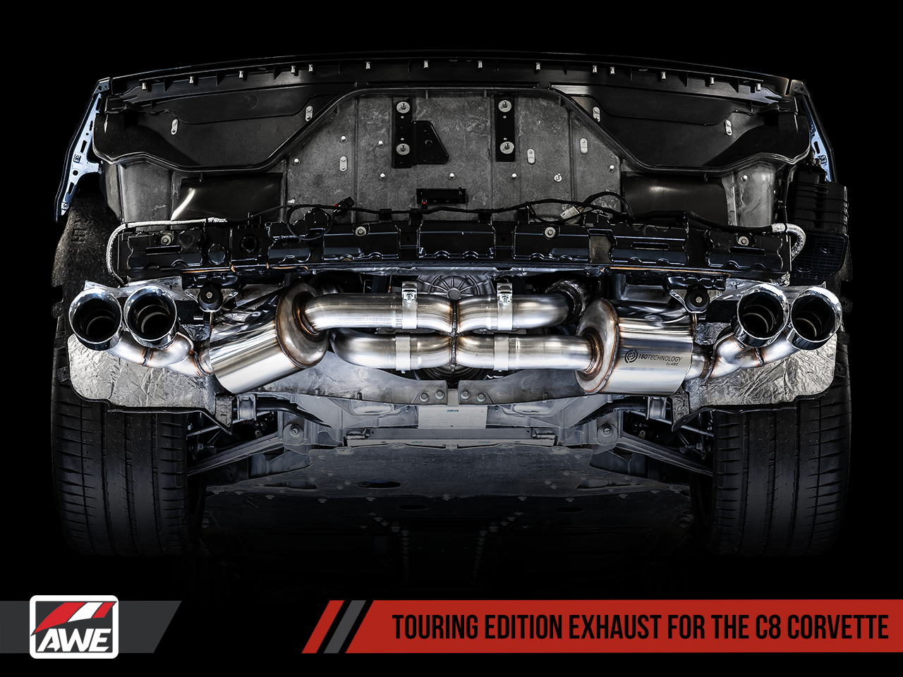 AWE Touring Edition Exhaust for C8 Corvette -- Chrome Silver Tips