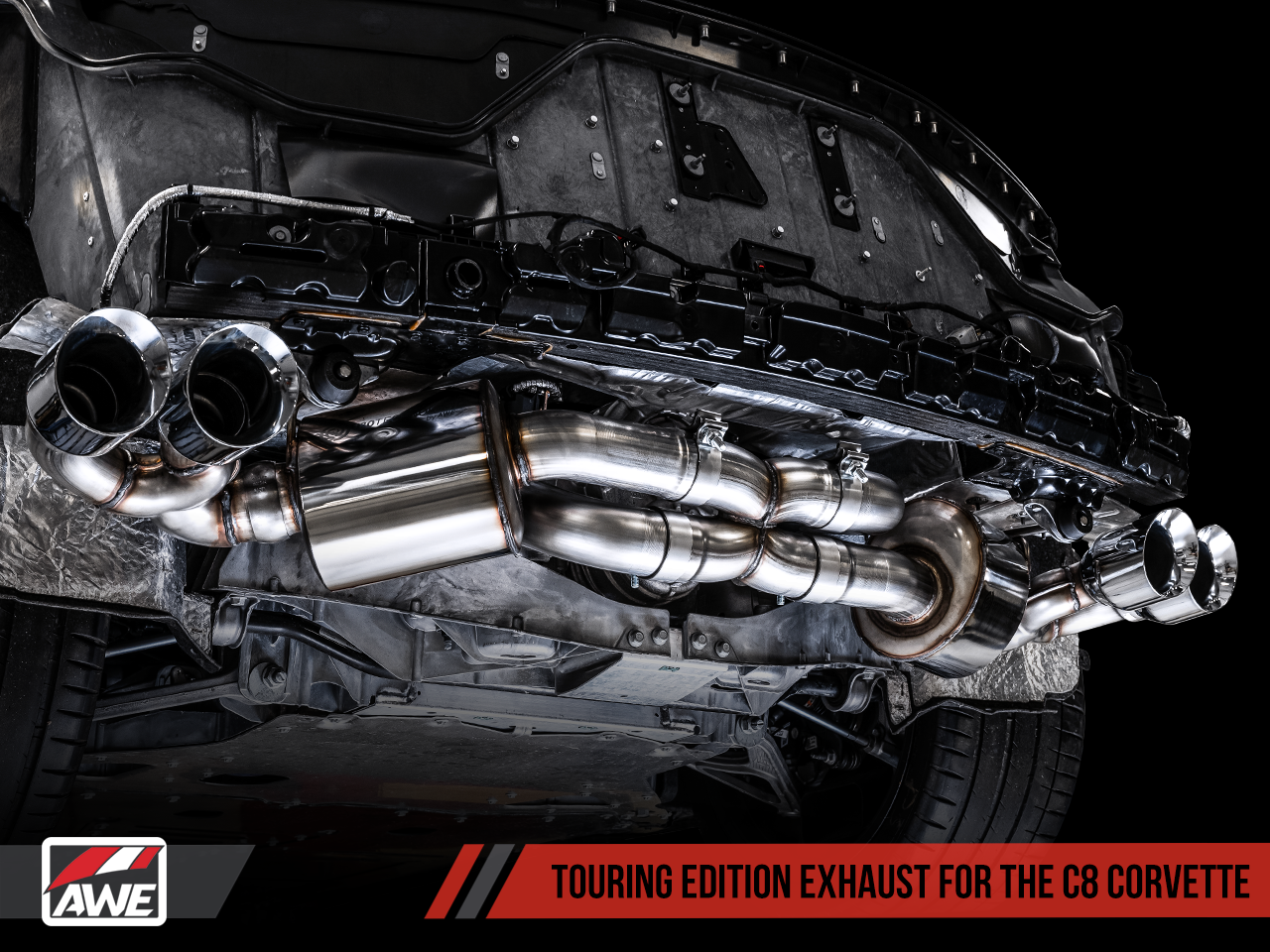 AWE Touring Edition Exhaust for C8 Corvette -- Chrome Silver Tips - 0