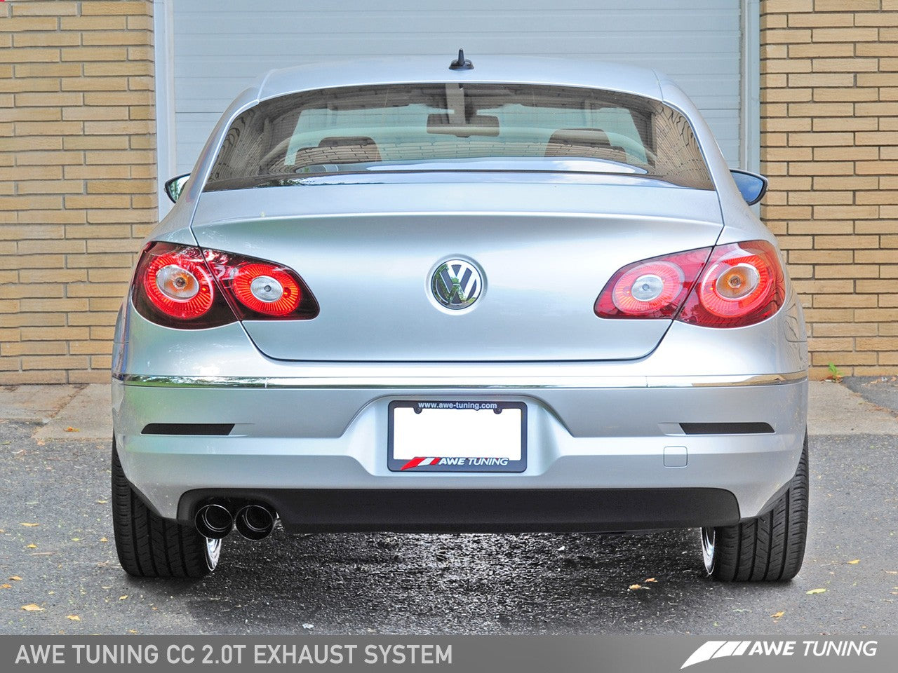 AWE Touring Edition Performance Exhaust for VW CC 2.0T - Diamond Black Tips