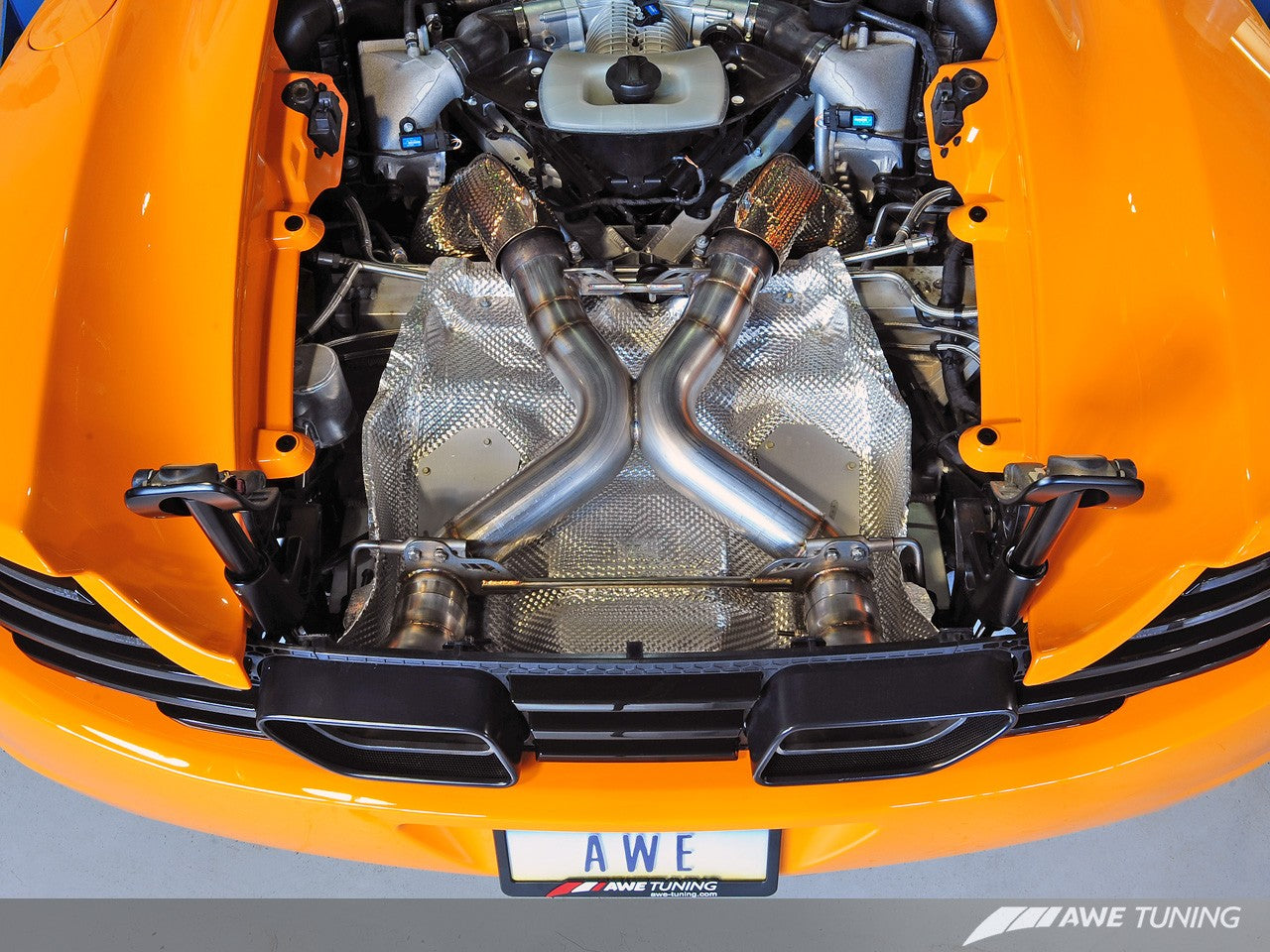 AWE Performance Exhaust for McLaren MP4-12C - Machined Tips