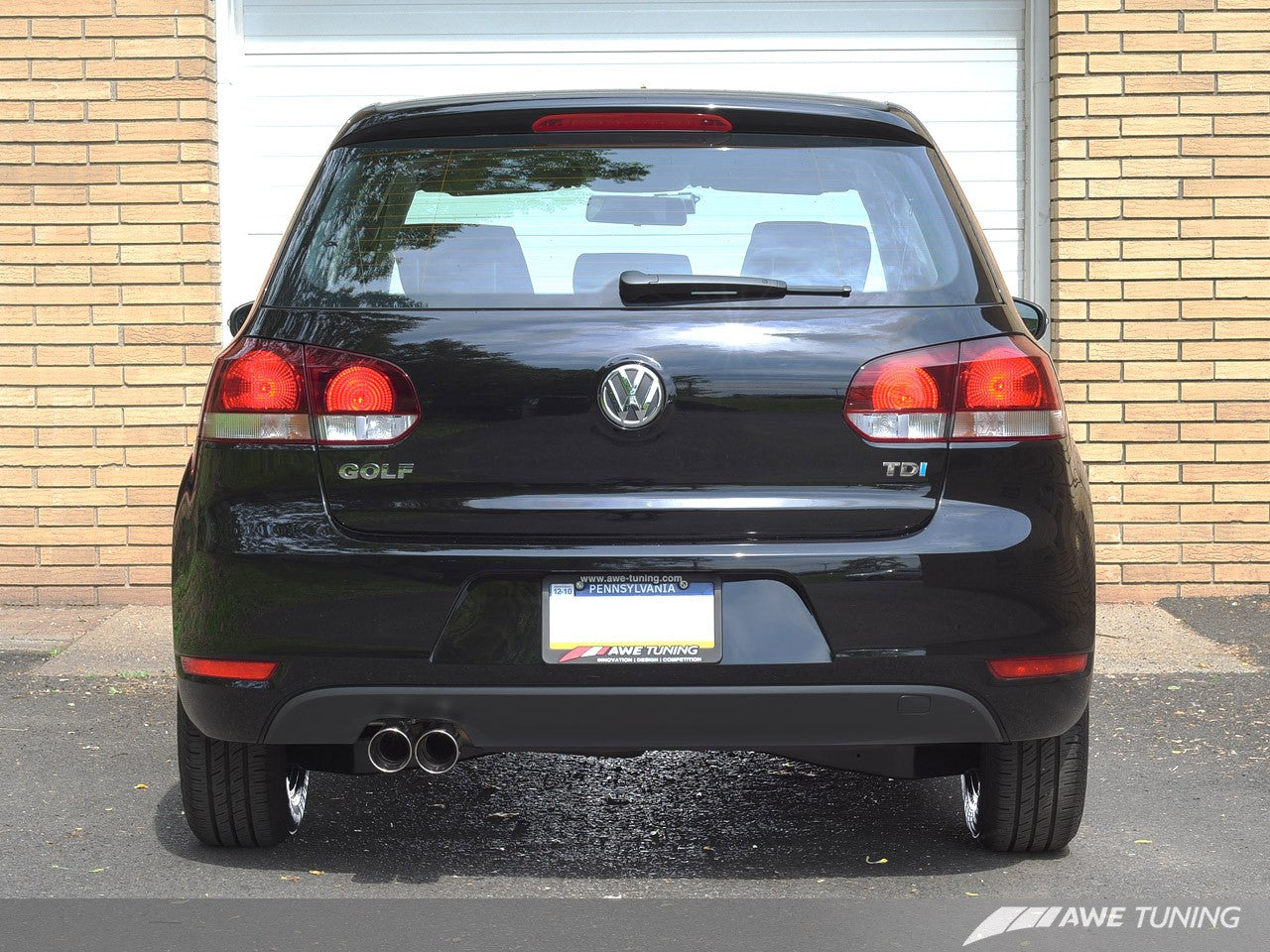 AWE Performance Exhaust for MK6 Golf TDI - Polished Silver Tips - 0