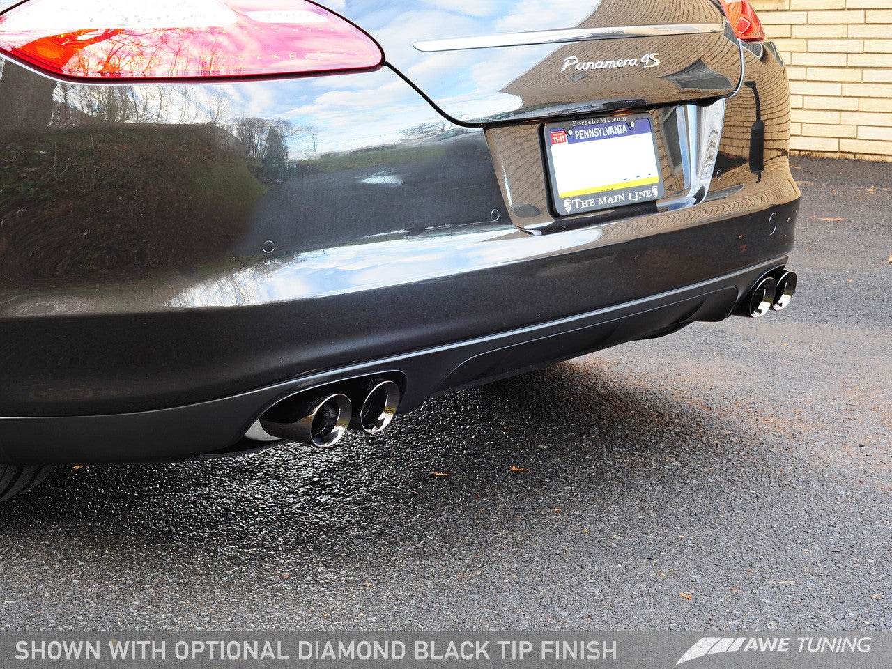 AWE Touring Edition Exhaust System for Porsche 970 Panamera S/4S - Diamond Black Tips