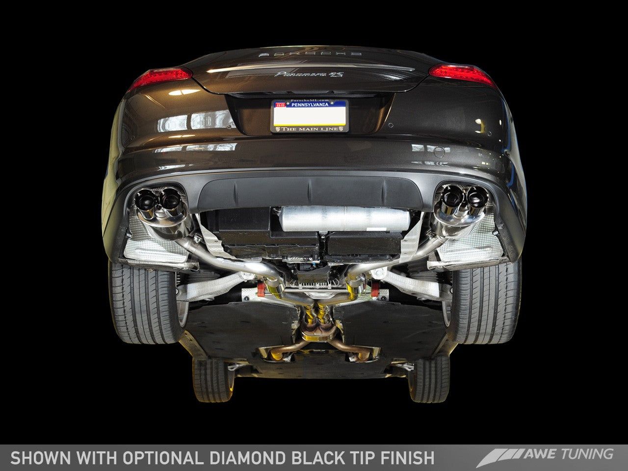 AWE Touring Edition Exhaust System for Porsche 970 Panamera S/4S - Diamond Black Tips