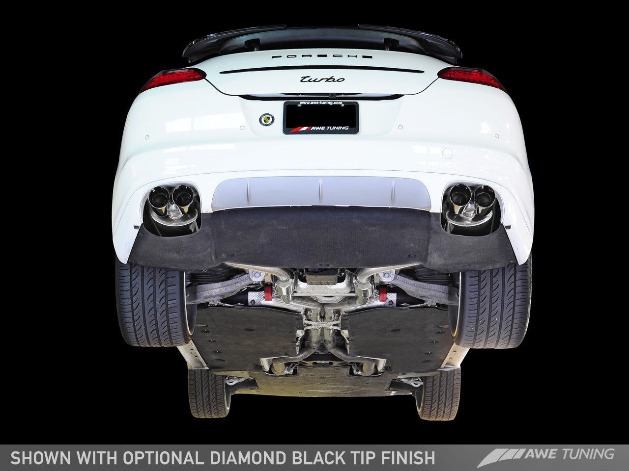 AWE Track Edition Performance Exhaust System for 970 Panamera Turbo - Diamond Black Tips