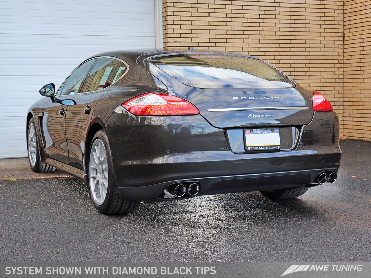 AWE Track Edition Exhaust for 970 Panamera 2/4 (2011-2013) -- With Diamond Black Tips - 0