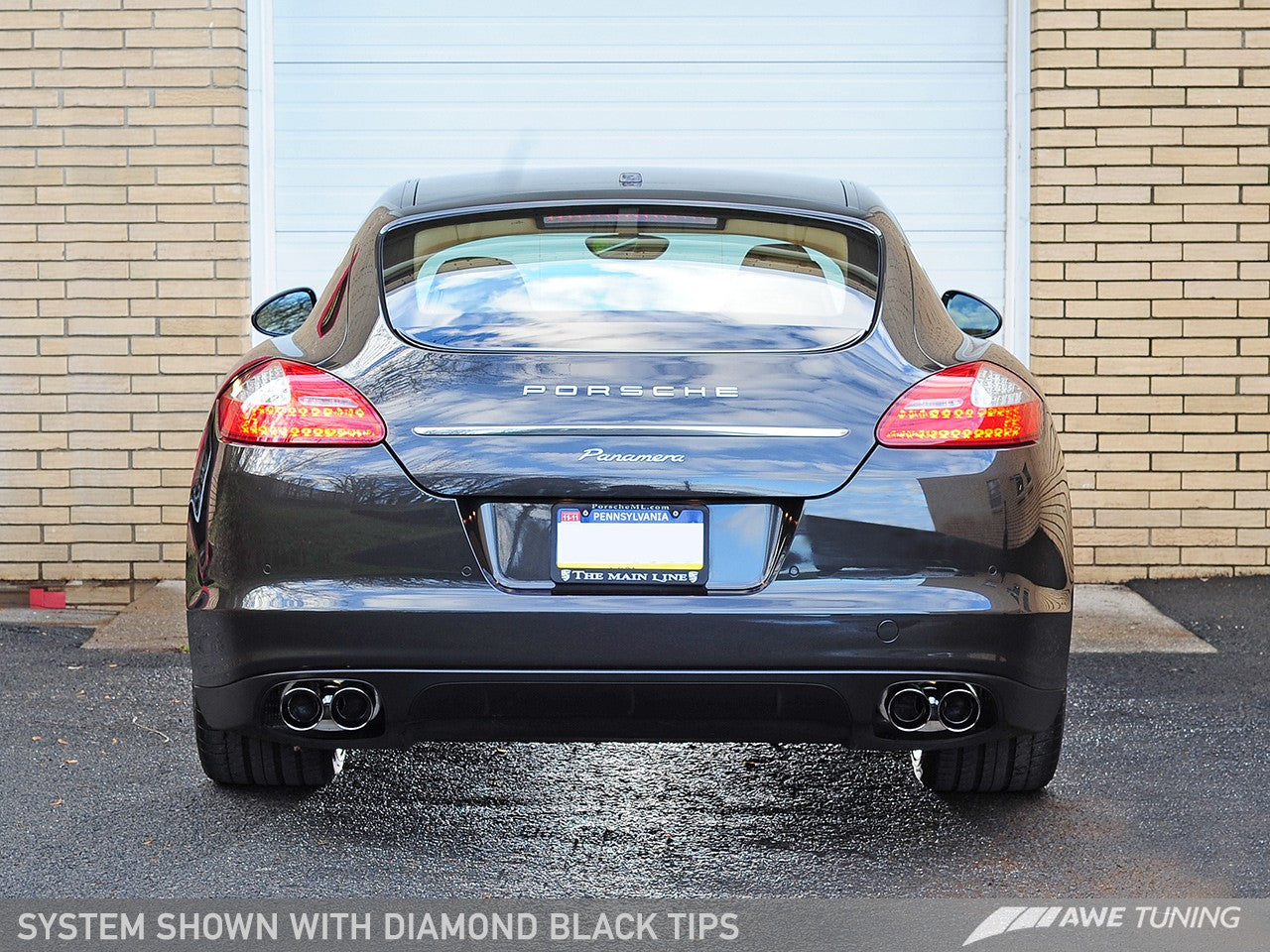 AWE Track Edition Exhaust for 970 Panamera 2/4 (2011-2013) -- With Diamond Black Tips