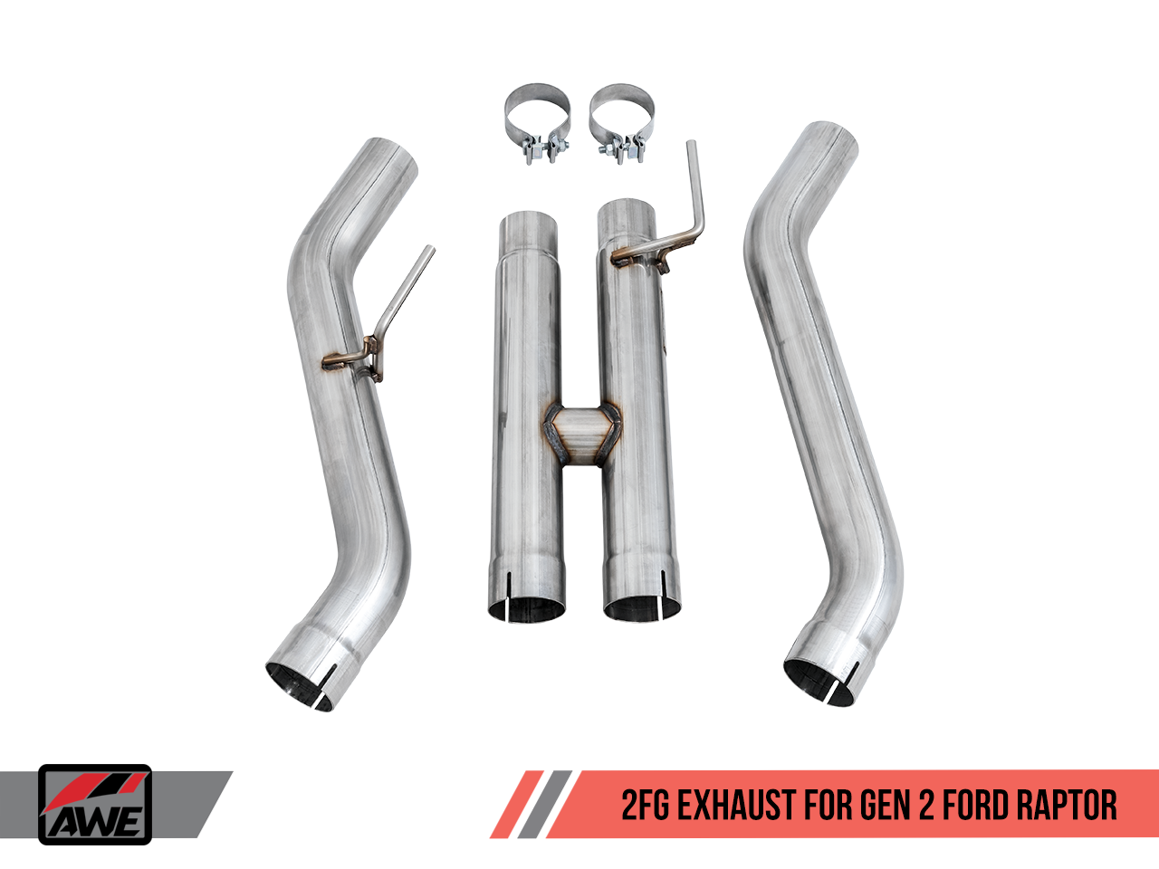 AWE 2 FG Exhaust for Gen 2 Ford Raptor (Performance H-Pipe)