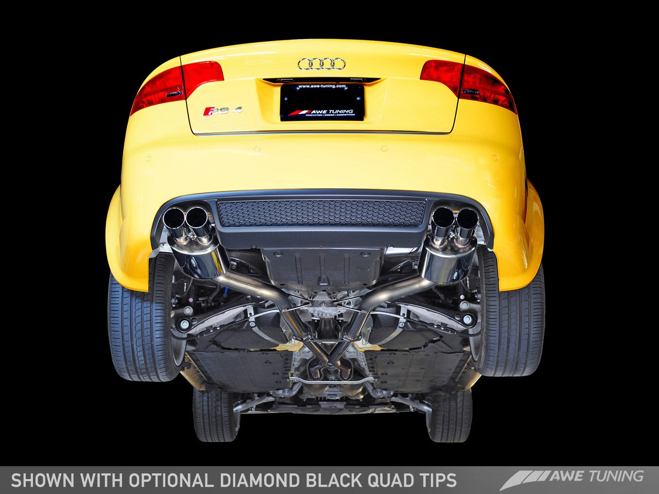 AWE Track Edition Exhaust for B7 RS4 - Diamond Black Tips