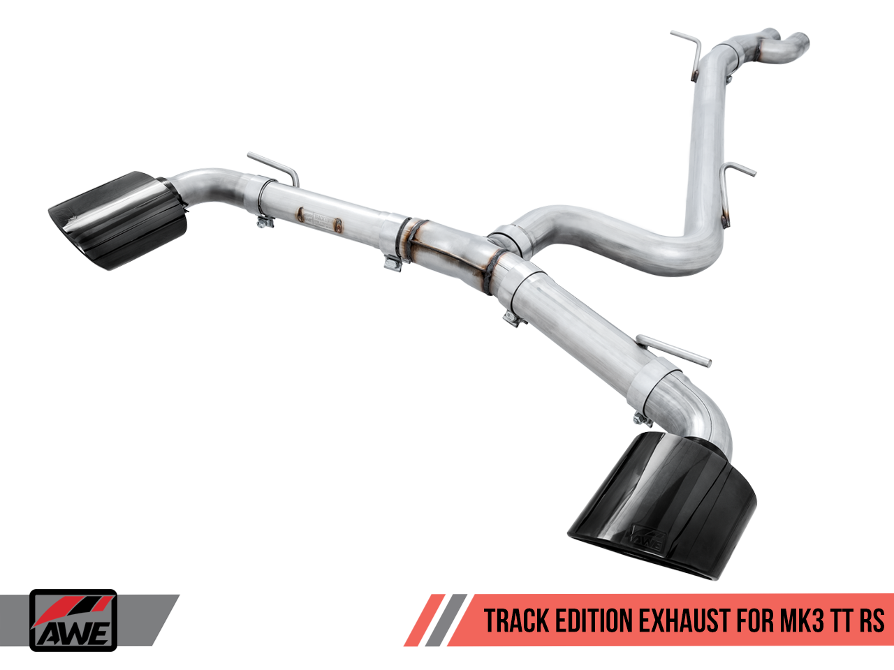 AWE Track Edition Exhaust for Audi MK3 TT RS - Diamond Black RS-style Tips