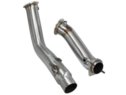 aFe Power Elite Twisted Steel Down-Pipes Race 2015+ BMW M3/M4 (F80/F82) L6-3.0L (tt) S55