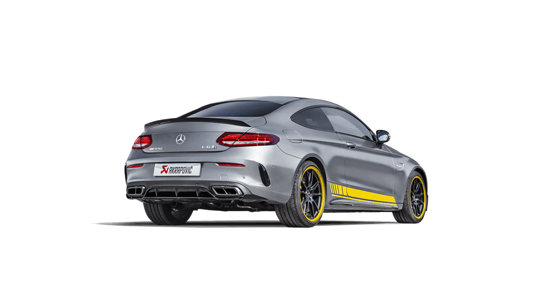 Akrapovic 16-17 AMG C63 Coupe Evolution Line Cat Back (Titanium) w/ Carbon Tips and Link Pipe