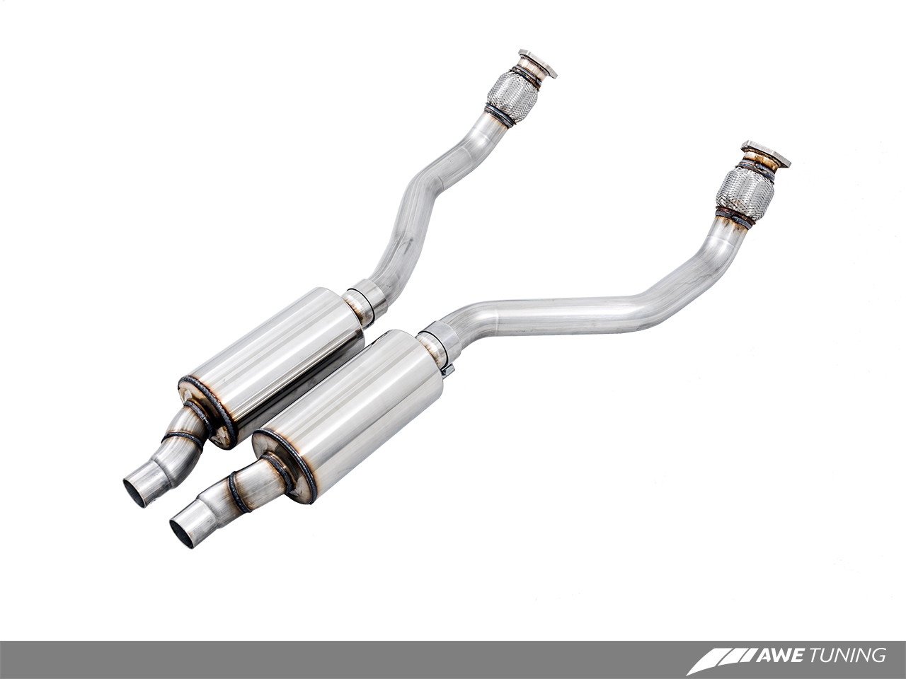 AWE Tuning Audi B8 / C7 3.0T Resonated Downpipes for S4 / S5 / A6 / A7 - 0