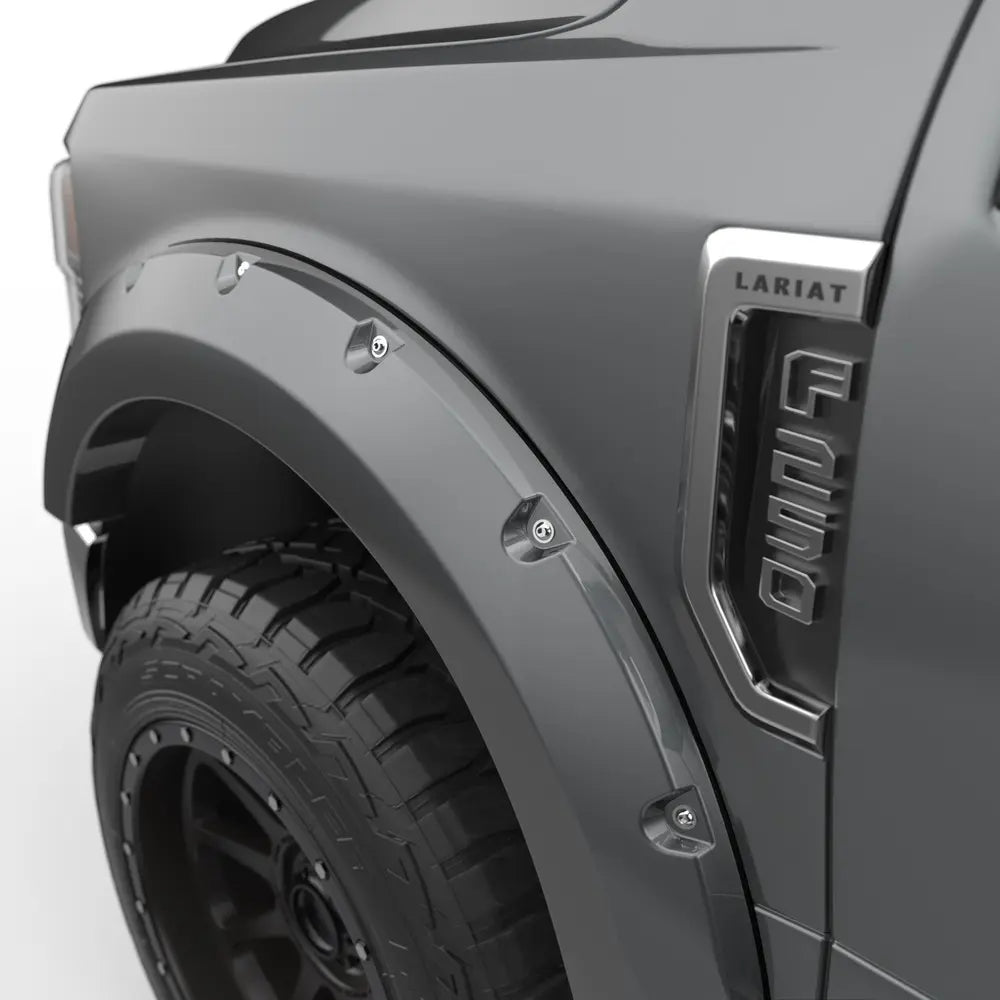 EGR 2017 Ford Super Duty Bolt-On Look Color Match Fender Flares - Set - Magnetic Metallic - 0