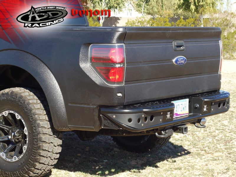 Addictive Desert Designs 10-14 Ford F-150 Raptor Venom Rear Bumper w/ Backup Sensor Cutouts